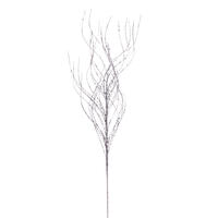 37" Silver Wavy Twig Glitter Spray 6/Bg