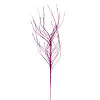37" Fuchsia Wavy Twig Glitter Spray 6/Bg