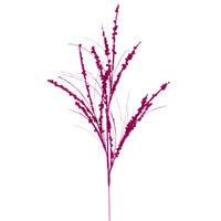 36" Hot Pink Berry Twig Glitr Spray 6/Bg