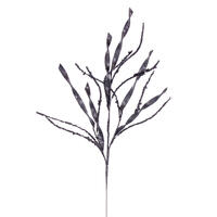 34" Pewter Wavy/Spiral Glitr Spray 6/Bg