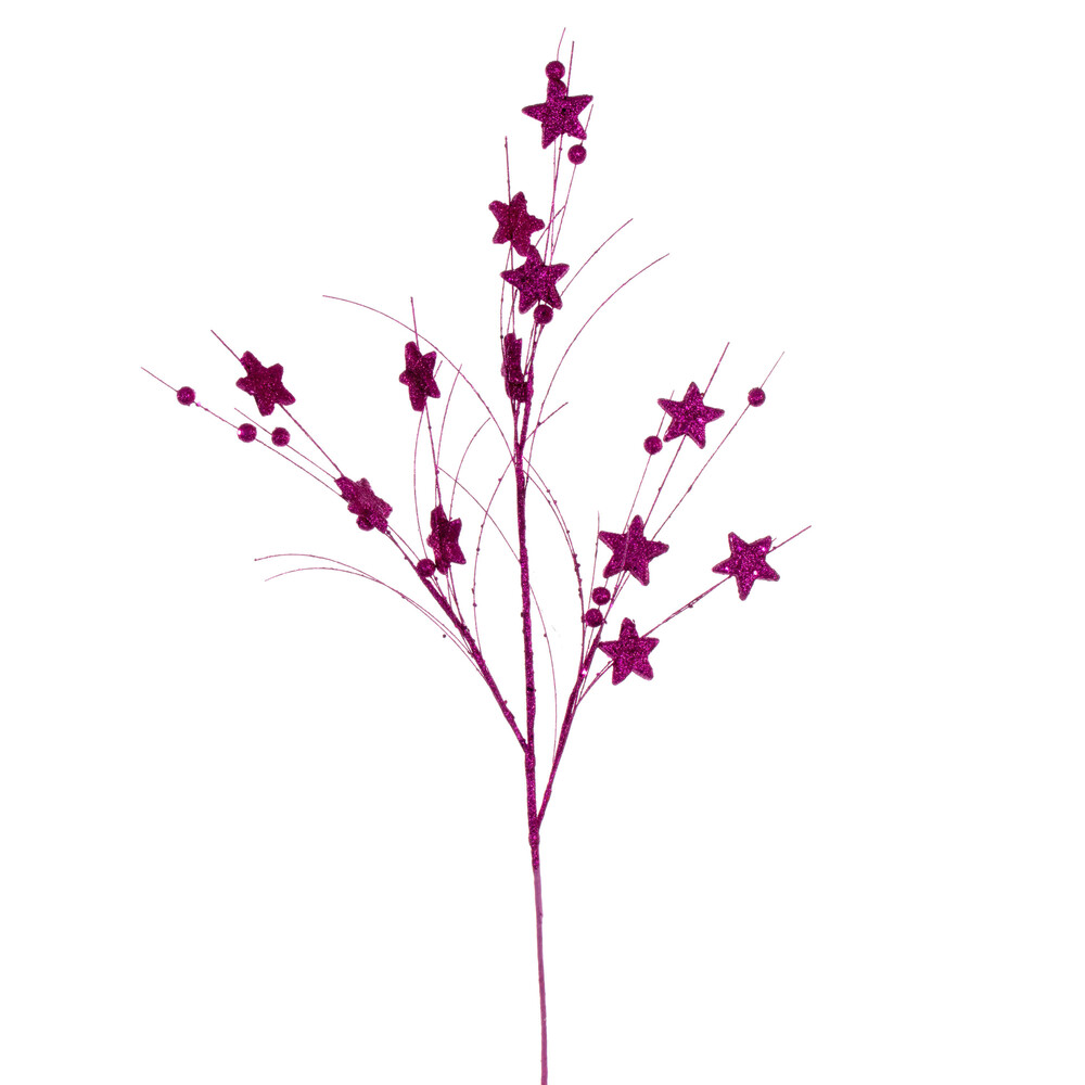 Vickerman 33" Star and Ball Glitter Spray