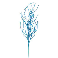 40" Turquoise Berry Wavy Gltr Spray 4/Bg