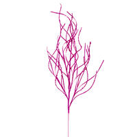 40" Hot Pink Berry Wavy Glitr Spray 4/Bg