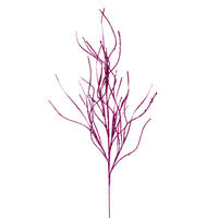 40" Fuchsia Berry Wavy Glitr Spray 4/Bg