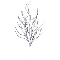 40" Pewter Berry Wavy Glitter Spray 4/Bg