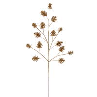 24" Gold Pinecone Glitter Spray 6/Bag