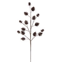24" Mocha Pinecone Glitter Spray 6/Bag