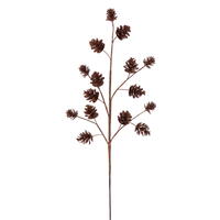 24" Copper Pinecone Glitter Spray 6/Bag