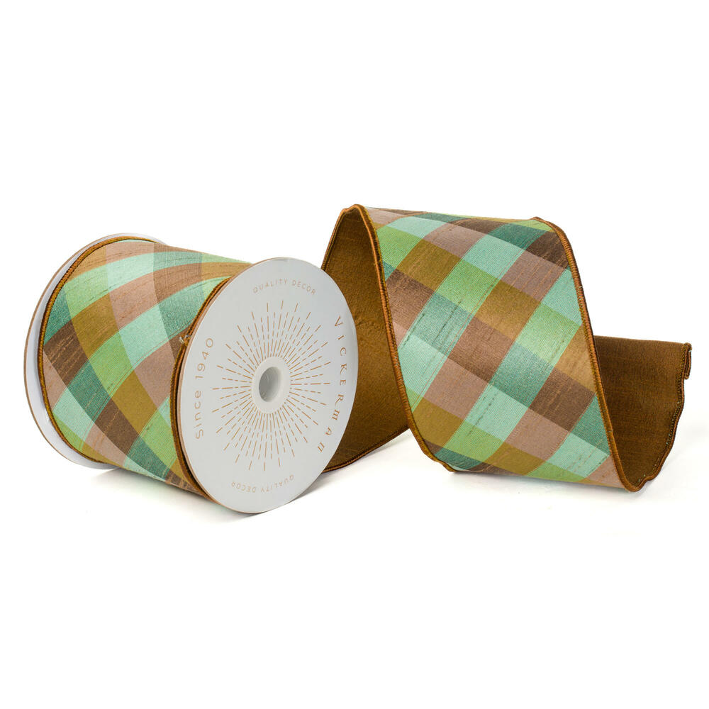Vickerman Diagonal Plaid Ribbon