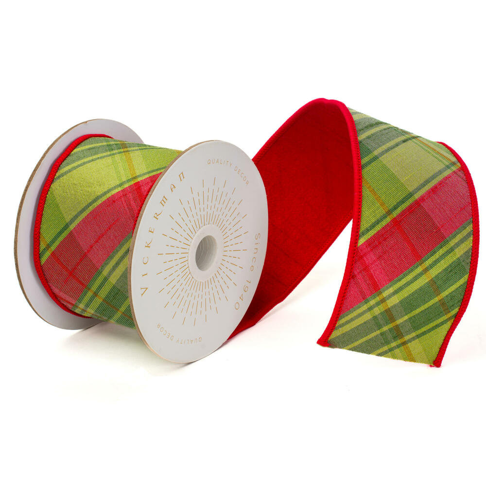 Vickerman Diagonal Plaid Ribbon