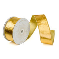 2.5"x10yd Gold Velvet Gold Trim/Backing