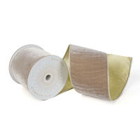 4"x10yd Champagne Velvet Champagne Back