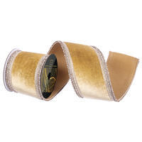 4"x5yd Velvet Champagne Jewel Trim