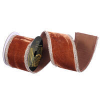 4"x5yd Velvet Champagne Jewel Trim