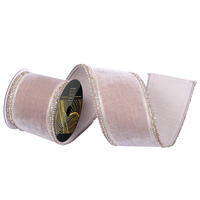 4"x5yd Velvet Champagne Jewel Trim