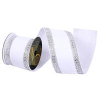 4"x5yd Velvet Jewel Trim Ribbon