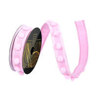 1"x10yd Dupion with Pom Pom/Trim Ribbon