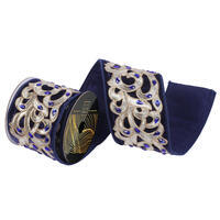 4"x5yd Velvet Jewel Champagne Scroll