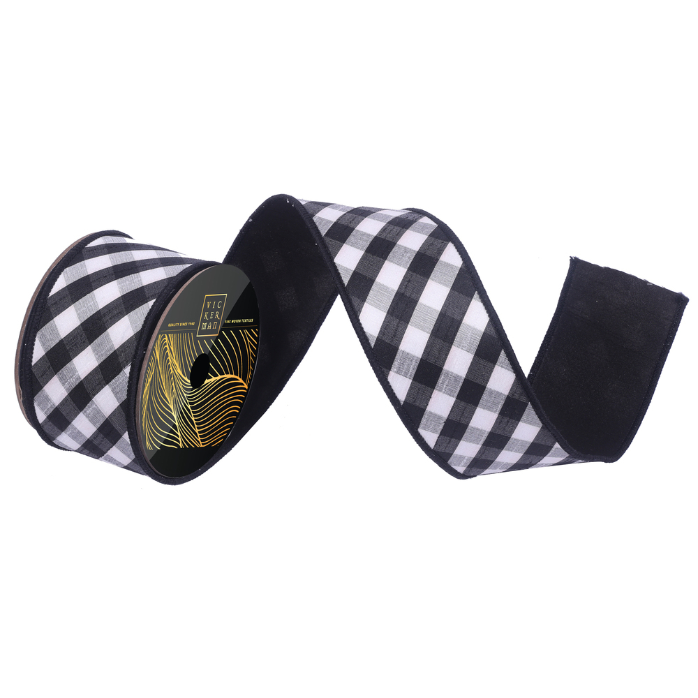 10yd Diagonal Buffalo Plaid Ribbon