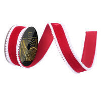 1.5" x 10yd Velvet Wired Pom Pom Trim Ribbon