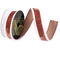1.5" x 10yd Velvet Wired Pom Pom Trim Ribbon