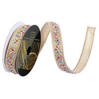 0.75"x10yd Gold Metallic Multi Jewel