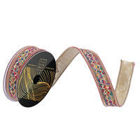 1"x10yd Multi Thread Jewel Gold Trim