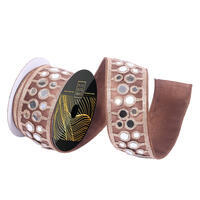 2.5"x5yd Choco Metallic Gold Mirror Cir
