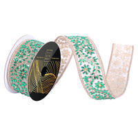 2"x5yd Flower Jewel Mesh Trim Ribbon