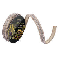 0.75"x10yd Gold Metallic Jewel Ribbon
