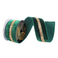 Vickerman 2.5"x5yd Velvet Drop Jewel Ribbon