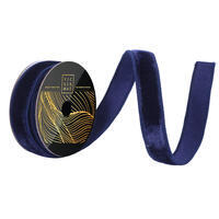 1"x10yd Midnight Blue Velvet Dupion Ribb