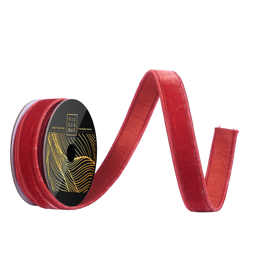 Vickerman 10yd Velvet Dupion Wired Ribbon