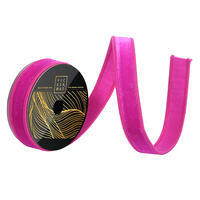 1"x10yd Fuchsia Velvet Dupion Ribbon