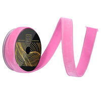 1"x10yd Pink Velvet Dupion Ribbon