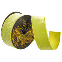 2.5"x10yd Celadon Velvet Dupion Ribbon