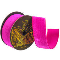 2.5"x10yd Fuchsia Velvet Dupion Ribbon