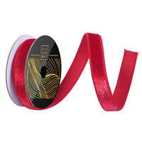 1"x10yd Red Velvet Luster Ribbon