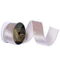 2.5"x10yd Pewter Velvet Luster Ribbon