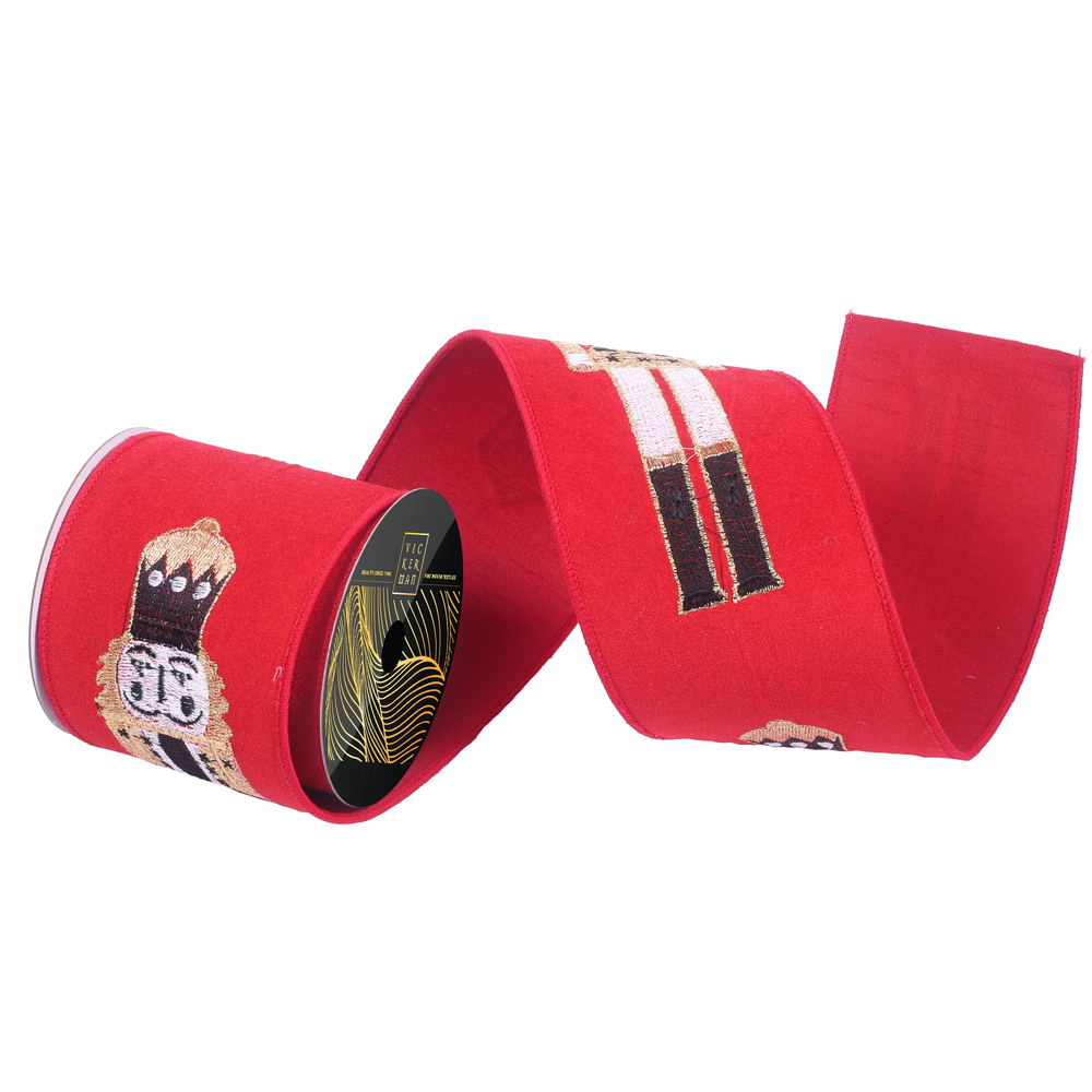 Vickerman 4"x10yd Felt Nutcracker Ribbon