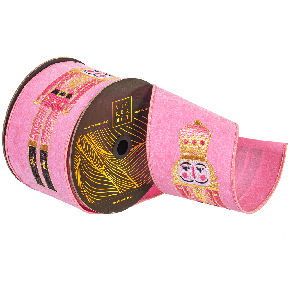 Vickerman 4"x10yd Felt Nutcracker Ribbon