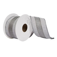 Vickerman 2.5" x 5yd Glitter Dori Trim Dupion Ribbon