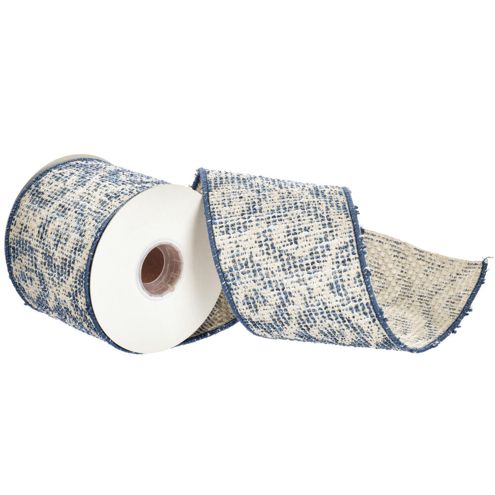 Vickerman Blue Jacquard Ribbon.