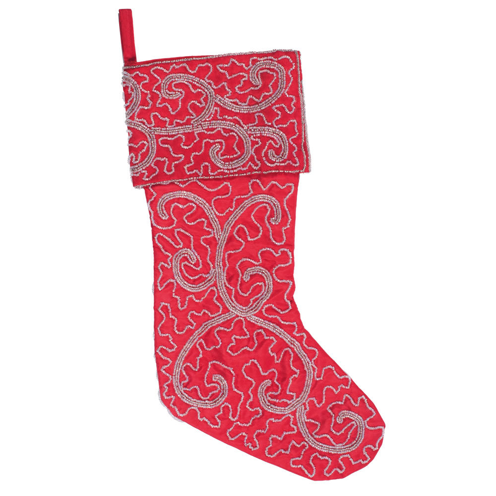 8"x19" Filigree Scroll Stocking