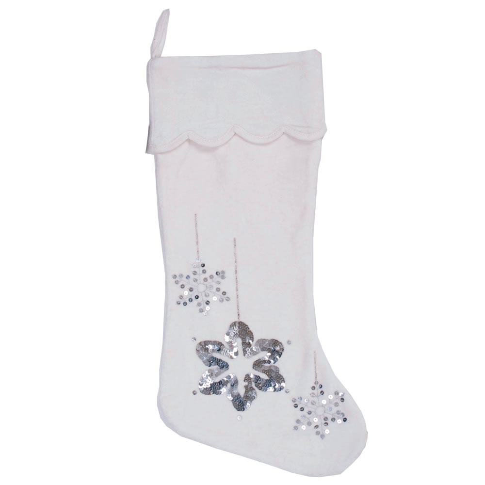8"x19" Silver Flakes Stocking
