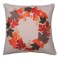 18"x18" Harvest Wreath Pillow