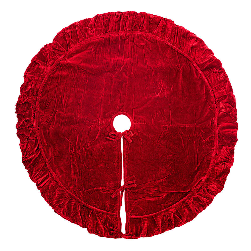 Vickerman Plush Velvet Christmas Tree Skirt