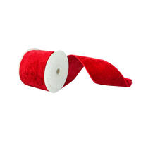 4"x10yd Plush Red Velvet Ribbon