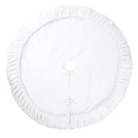 72" Plush White Velvet Treeskirt