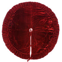 72" Plush Wine Velvet Treeskirt